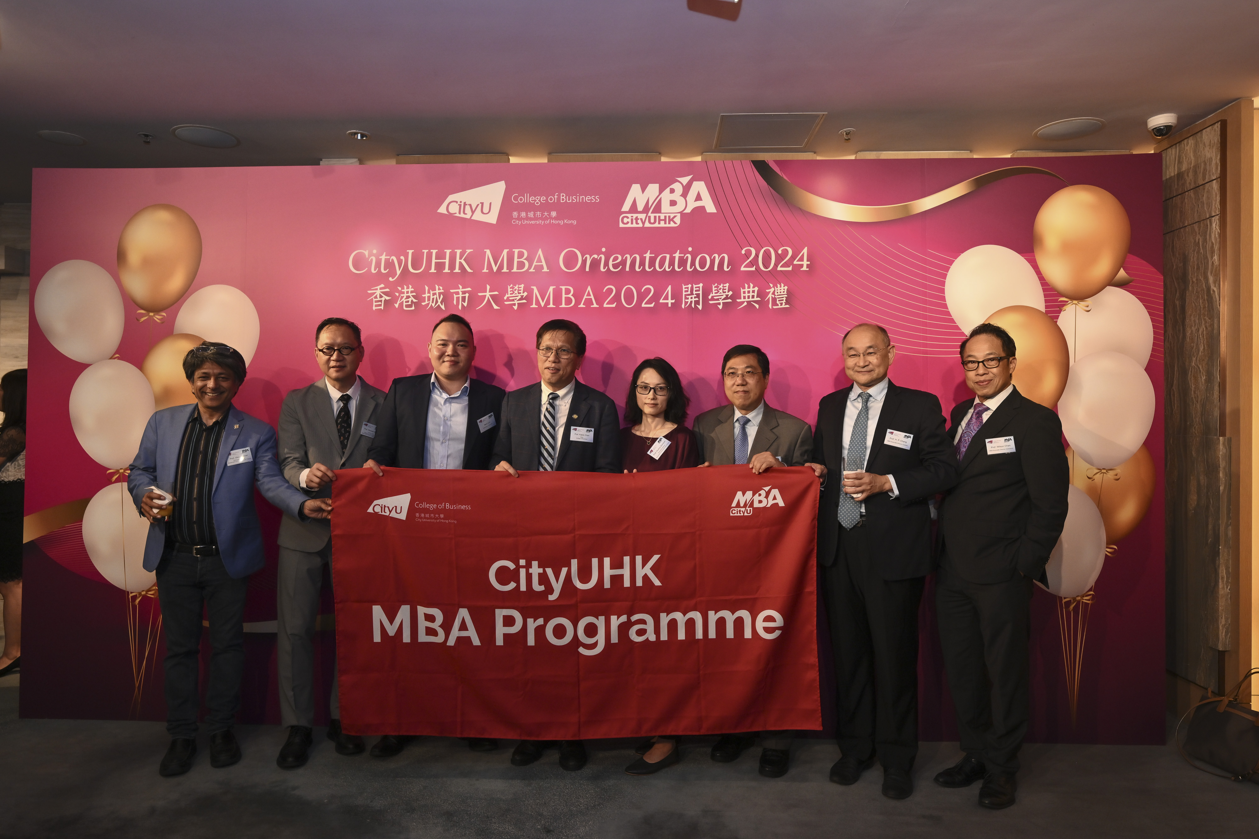 Photo caption: Distinguished guests enjoy the networking reception before the orientation banquet.